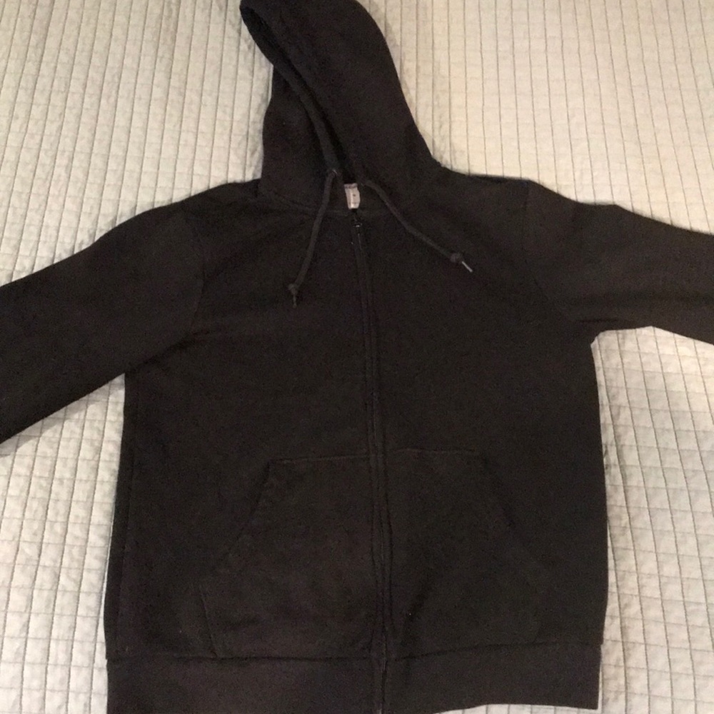 Black Zip-Up Hoodie (Black)